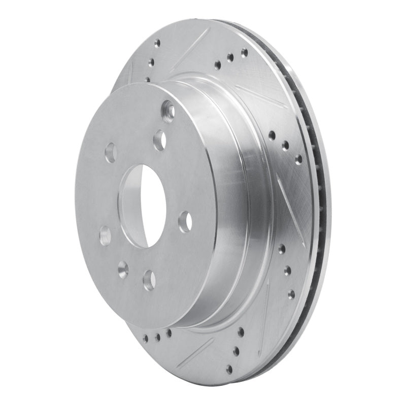 DFC 10-17 Chevrolet Equinox Rear Left Drilled & Slotted Silver Brake Rotor