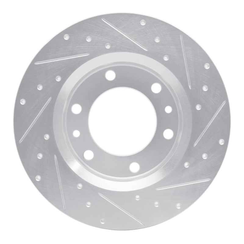 R1 81-85 Toyota 4Runner Front Left Drilled & Slotted Silver Brake Rotor