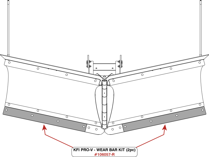 KFI Wear Bar Wing Kit V-Plow - 2 pc.