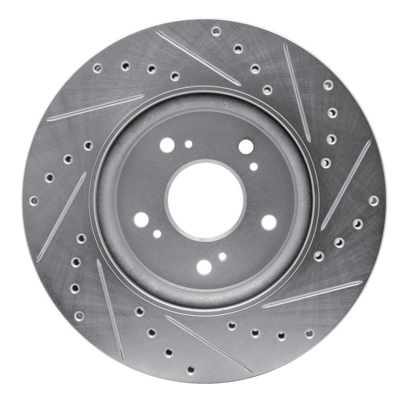 DFC 07-16 Acura RDX Front Left Drilled & Slotted Silver Brake Rotor