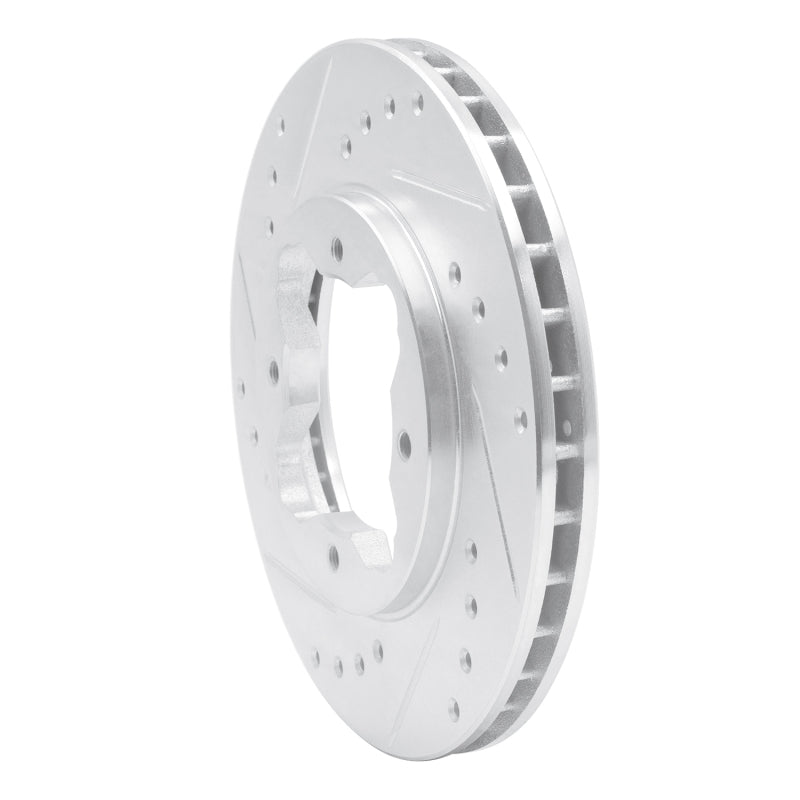 DFC 90-97 Acura CL Front Left Drilled & Slotted Silver Brake Rotor