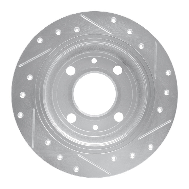 DFC 86-98 Saab 9000/900 Rear Left Drilled & Slotted Silver Brake Rotor