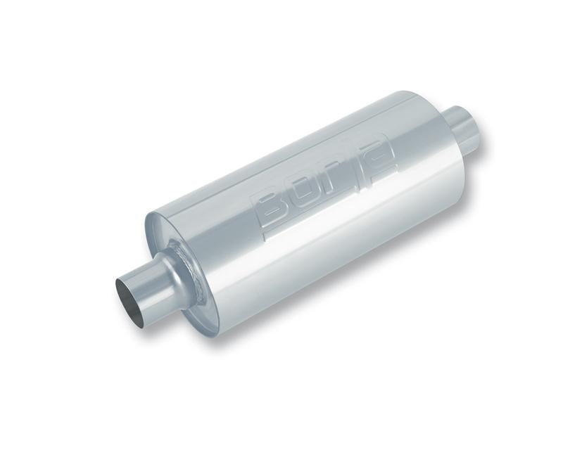 Borla Universal Pro-XS Muffler Oval 3in Inlet/ 2.5in Dual Outlet Transverse Flow Notched Muffler