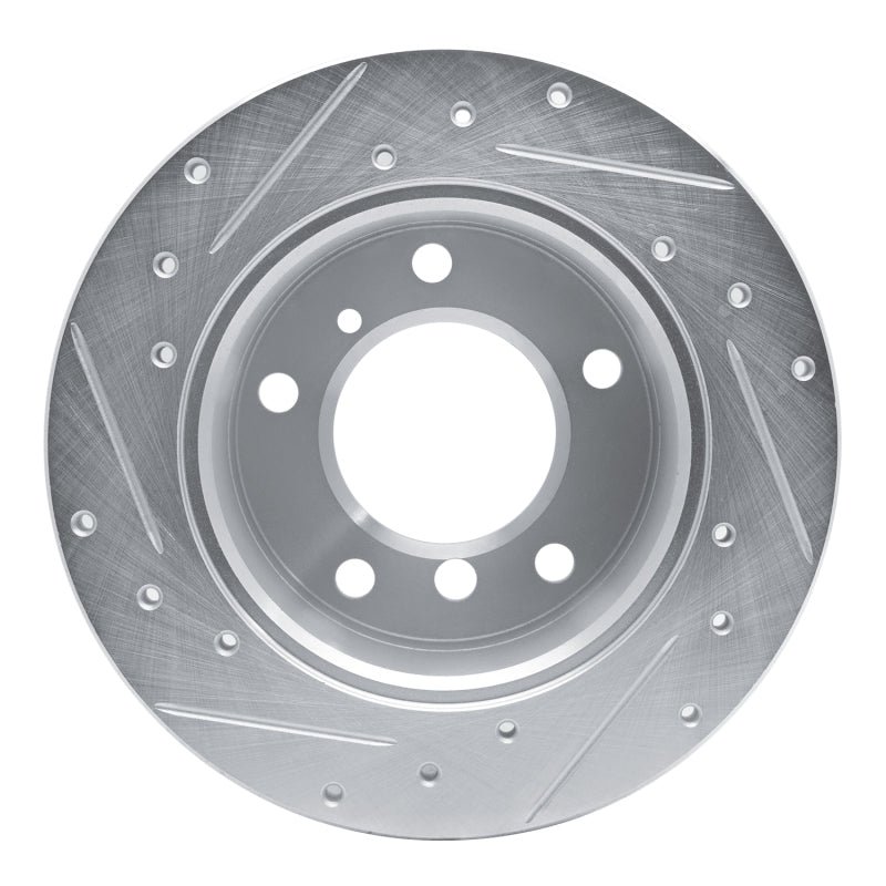 R1 02-18 Dodge Sprinter 3500 Rear Right Drilled & Slotted Silver Brake Rotor