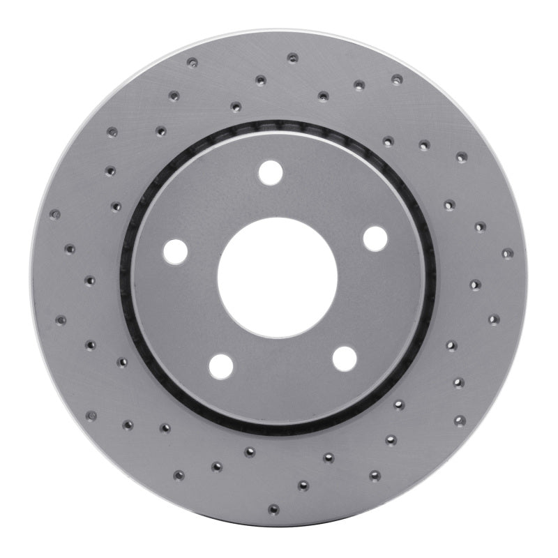 DFC 08-16 Chrysler Town & Country Front Left Drilled Geoperformance Rotor