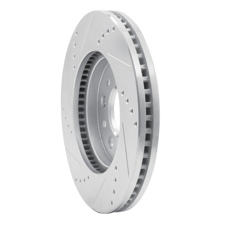 R1 04-07 Ford Freestar Front Right Drilled & Slotted Silver Brake Rotor