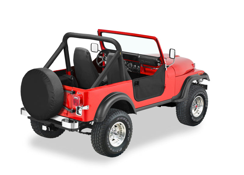 Bestop 76-86 Jeep Cj7 / 81-85 Scdodge Rambler Cj8 Lower Fabric Doors (Black Denim)