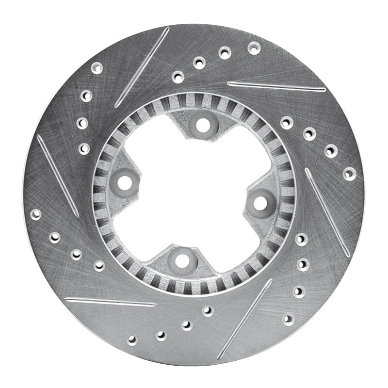 DFC 79-83 Nissan 280ZX Front Right Drilled & Slotted Silver Brake Rotor