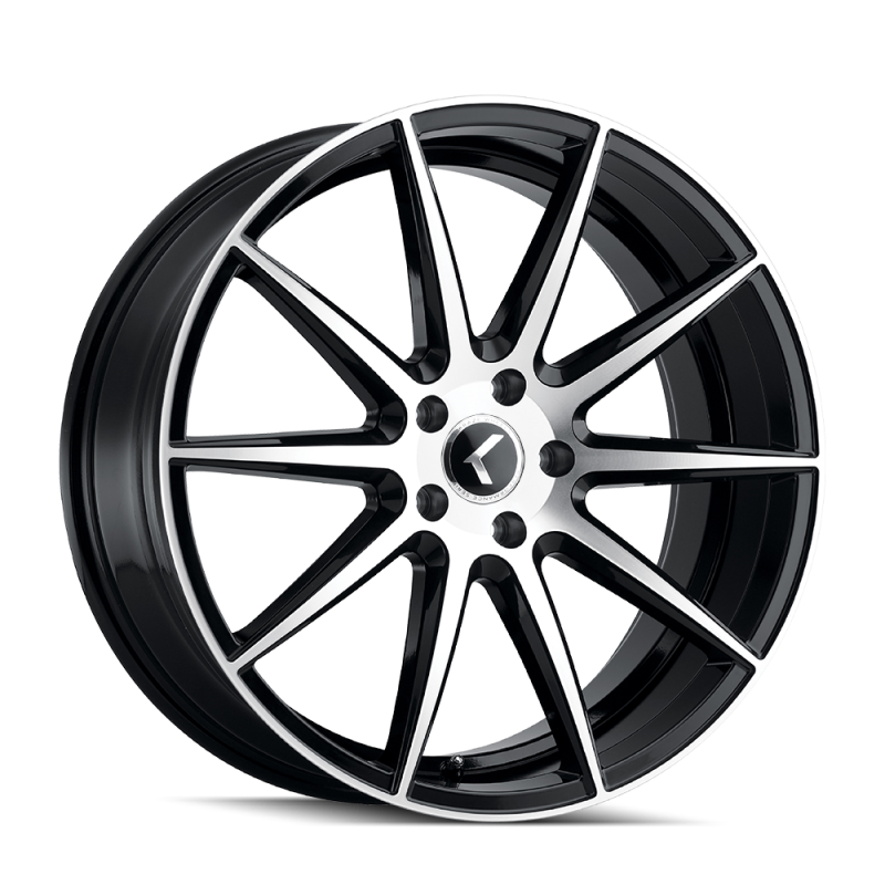 Kraze KR194 Cosmos 17x8 / 5x114.3 BP / 38mm Offset / 72.62mm Hub Gloss Black Machined Wheel