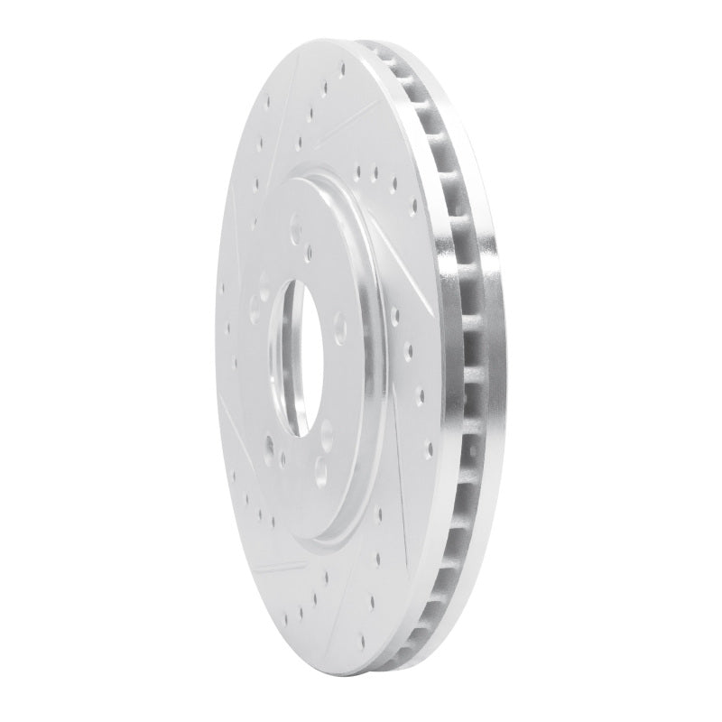 DFC 91-96 Acura NSX Front Left Drilled & Slotted Silver Brake Rotor