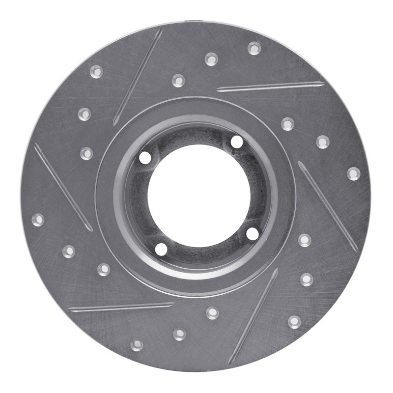 DFC 80-83 Subaru GLF Front Right Drilled & Slotted Silver Brake Rotor