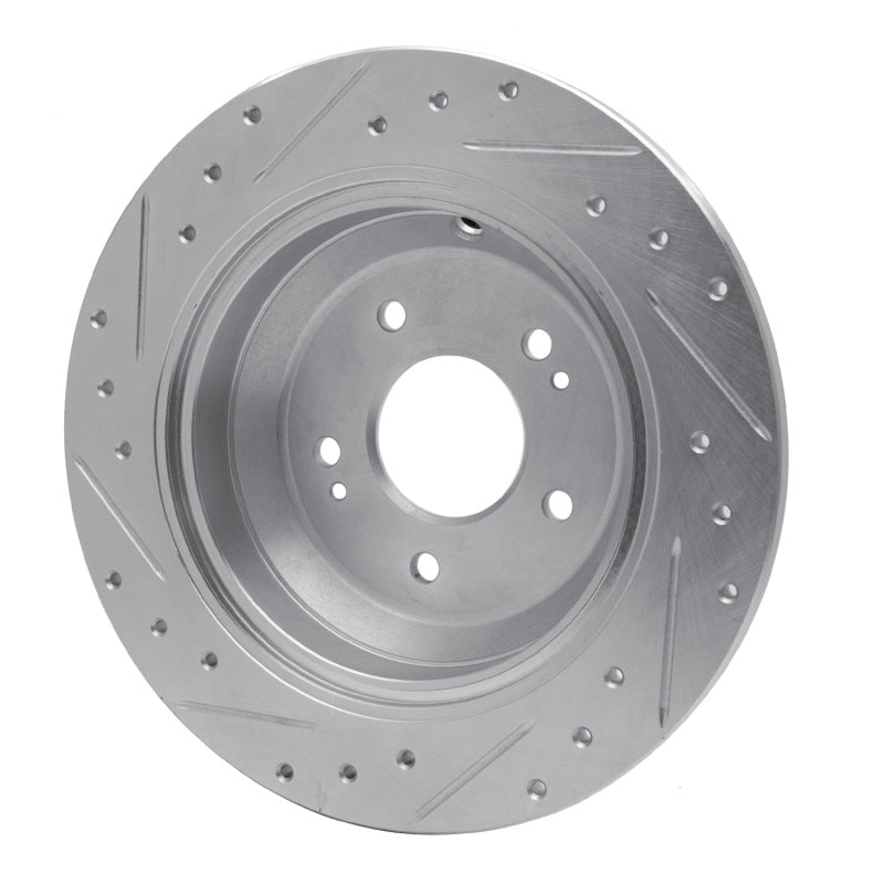 DFC 09-20 Genesis G80 Rear Right Drilled & Slotted Silver Brake Rotor