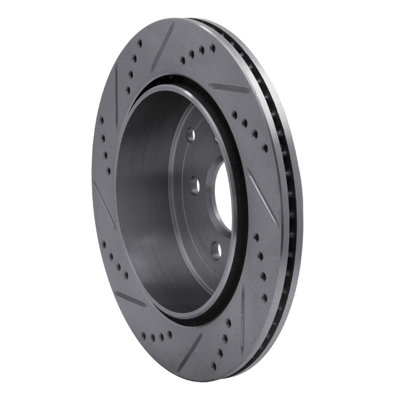 DFC 08-12 Land Rover LR2 Rear Right Drilled & Slotted Silver Brake Rotor