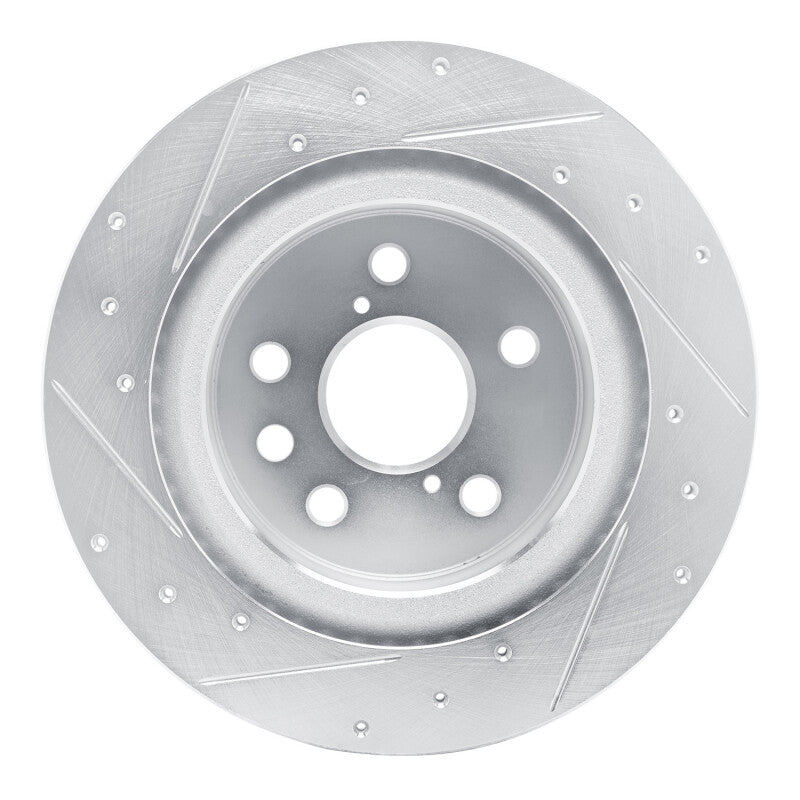 DFC 21-25 Lexus RC300 Rear Right Drilled & Slotted Silver Brake Rotor