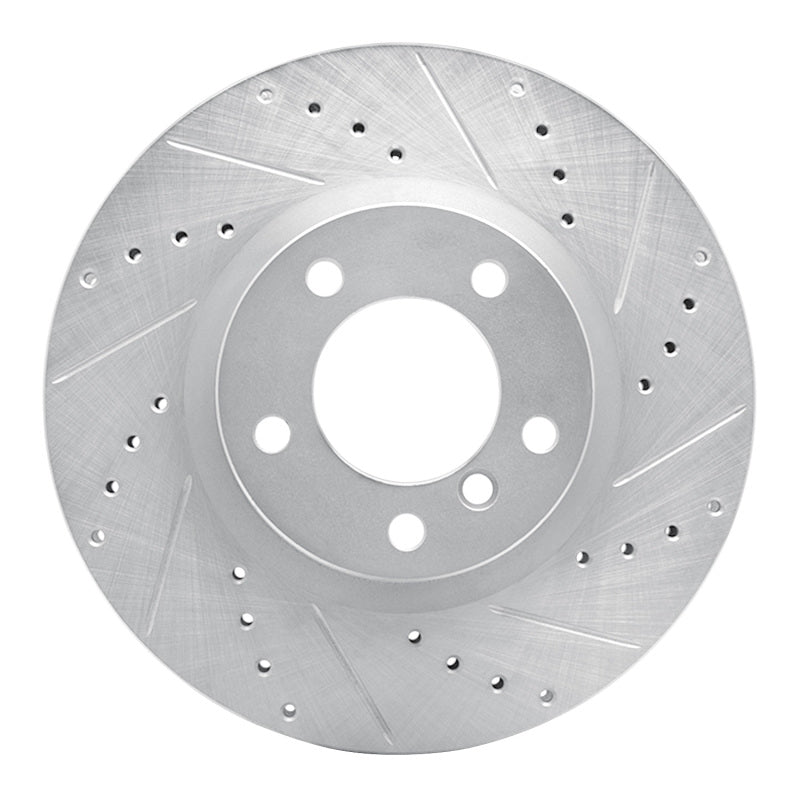 R1 95-02 BMW M3 Left Front Drilled & Slotted Silver Brake Rotor