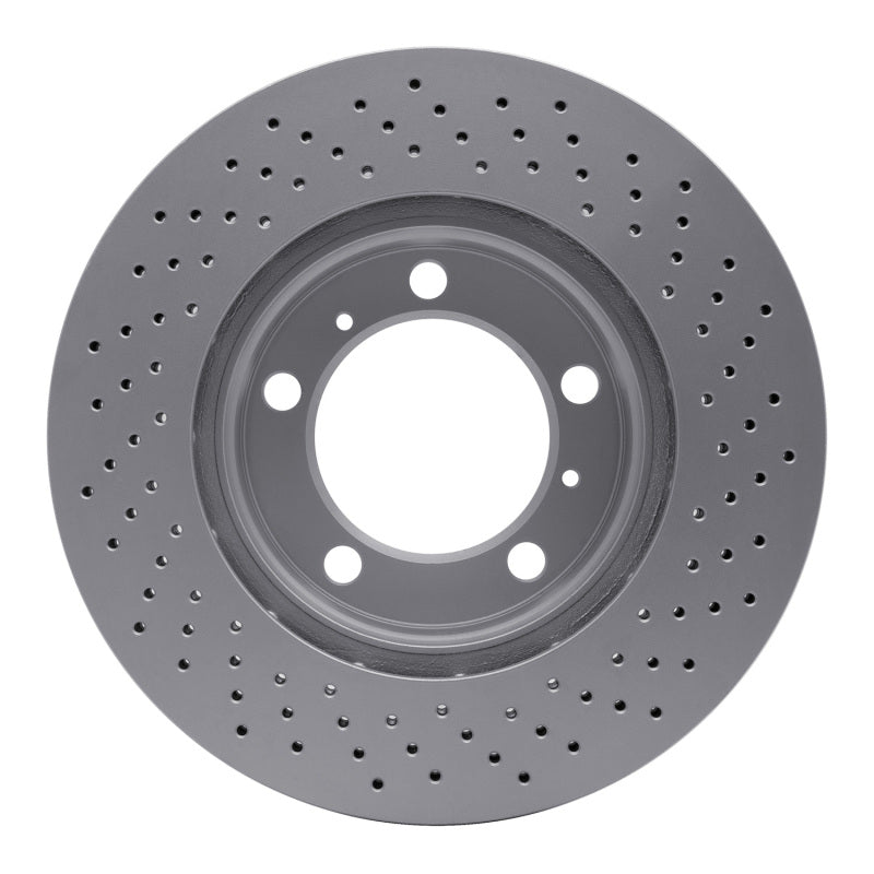 R1 05-08 Porsche Boxster Left Front Drilled GeoSPEC Coated Rotor