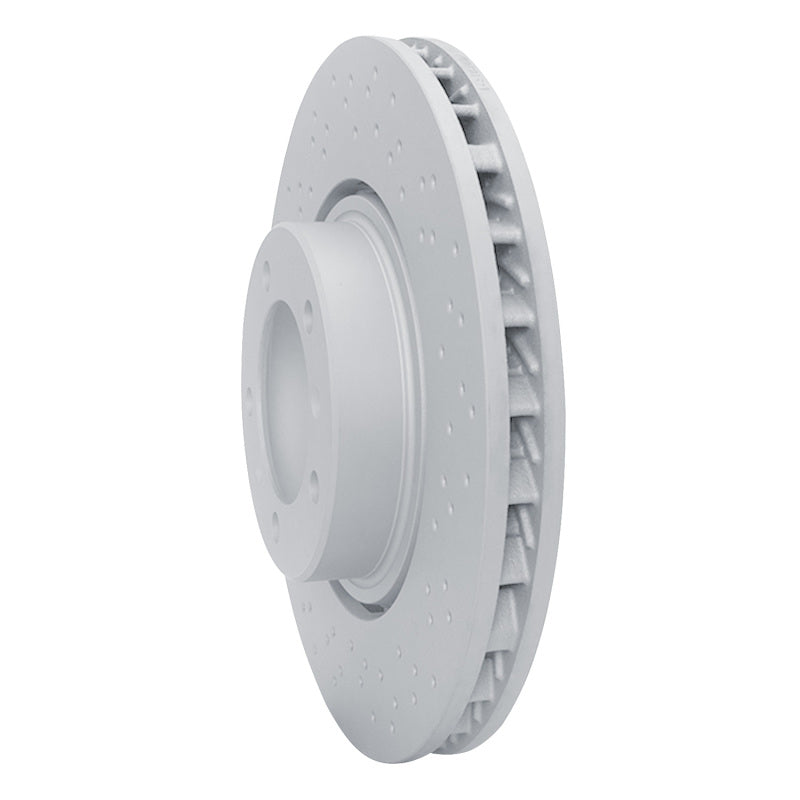 R1 17-23 Porsche 911 Left Front Drilled Carbon Alloy GeoMET Rotor