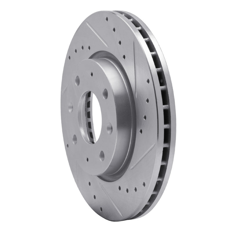 R1 04-09 Kia SPECTRA Front Right Drilled & Slotted Silver Brake Rotor