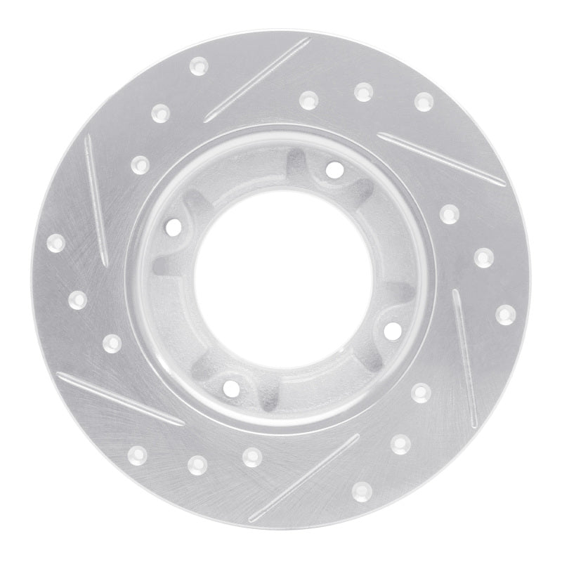 R1 76-81 Honda Accord Hatchback Front Right Drilled & Slotted Silver Brake Rotor