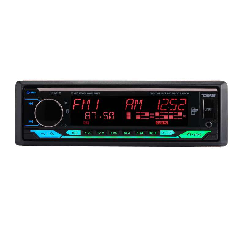 DS18 Single Din Headunit Full DSP Bluetooth USB 3 Zones RGB illumination Built-In AMP 240 Watts RMS