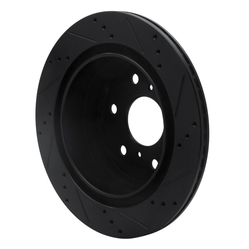 DFC 07-20 Cadillac Escalade ESV Rear Left Drilled & Slotted Black Brake Rotor