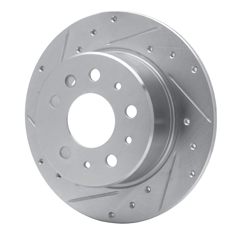 R1 61-91 Mercedes-Benz 230 Rear Left Drilled & Slotted Silver Brake Rotor