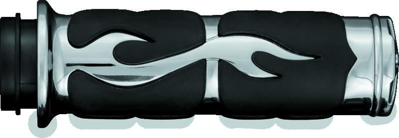 Kuryakyn ISO Flame Grips Metric Chrome