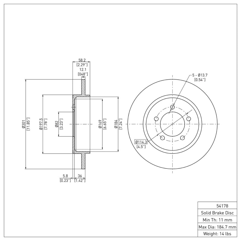 DFC 02-10 Ford Explorer Rear Brake Rotor