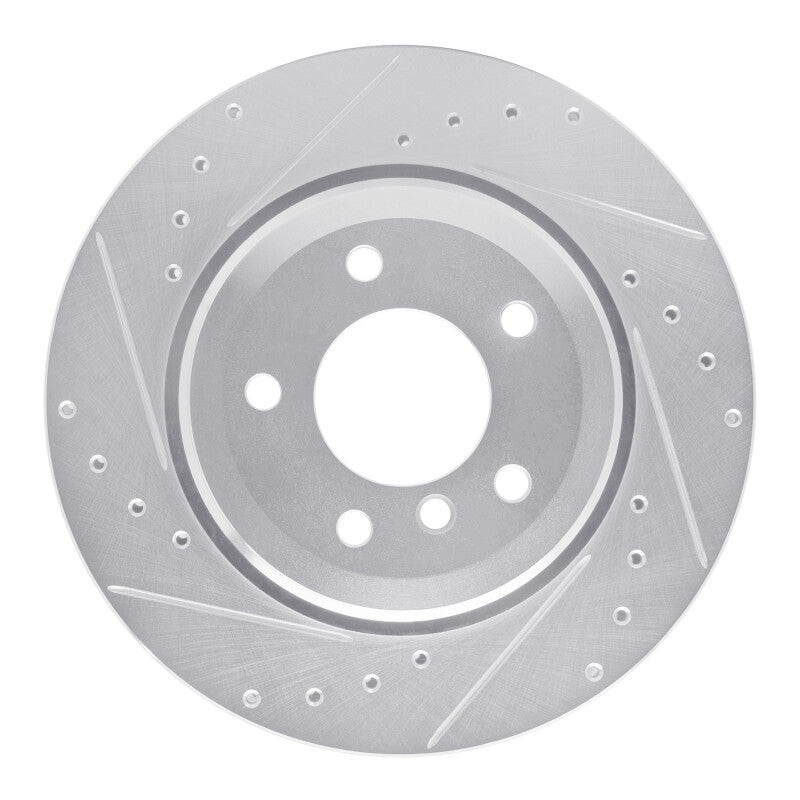 DFC 01-06 BMW 330Ci Rear Left Drilled & Slotted Silver Brake Rotor