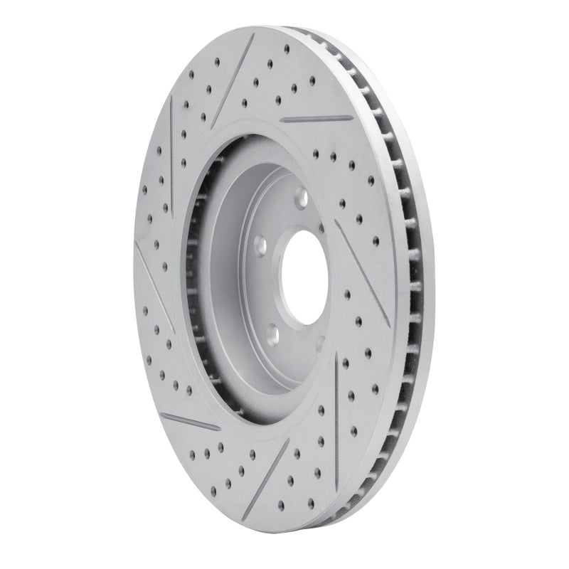 R1 08-25 Infiniti Q70L Front Right Drilled & Slotted Geo-Carbon Rotor