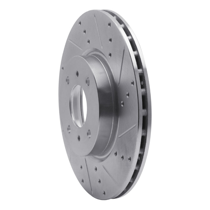 R1 04-06 Nissan Sentra Front Right Drilled & Slotted Silver Brake Rotor