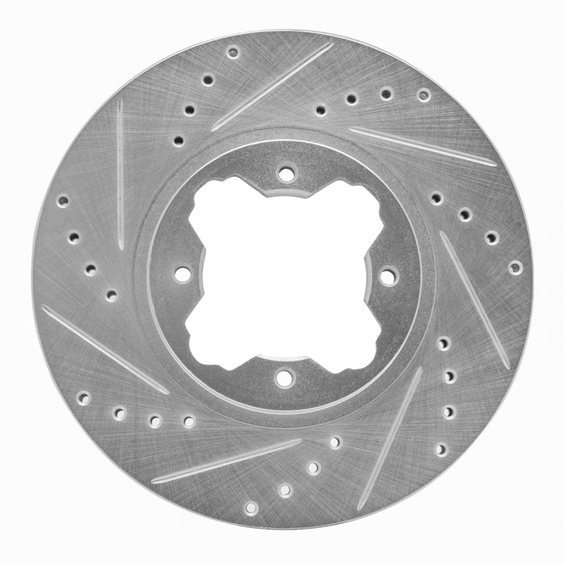 DFC 91-97 Acura CL Front Left Drilled & Slotted Silver Brake Rotor