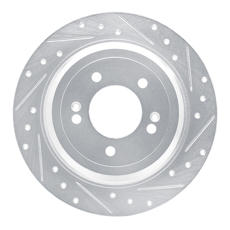 DFC 17-25 Hyundai Tucson Rear Right Drilled & Slotted Silver Brake Rotor