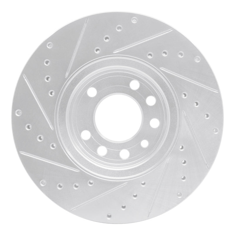 R1 03-11 Cadillac BLS (Mexico) Front Right Drilled & Slotted Silver Brake Rotor