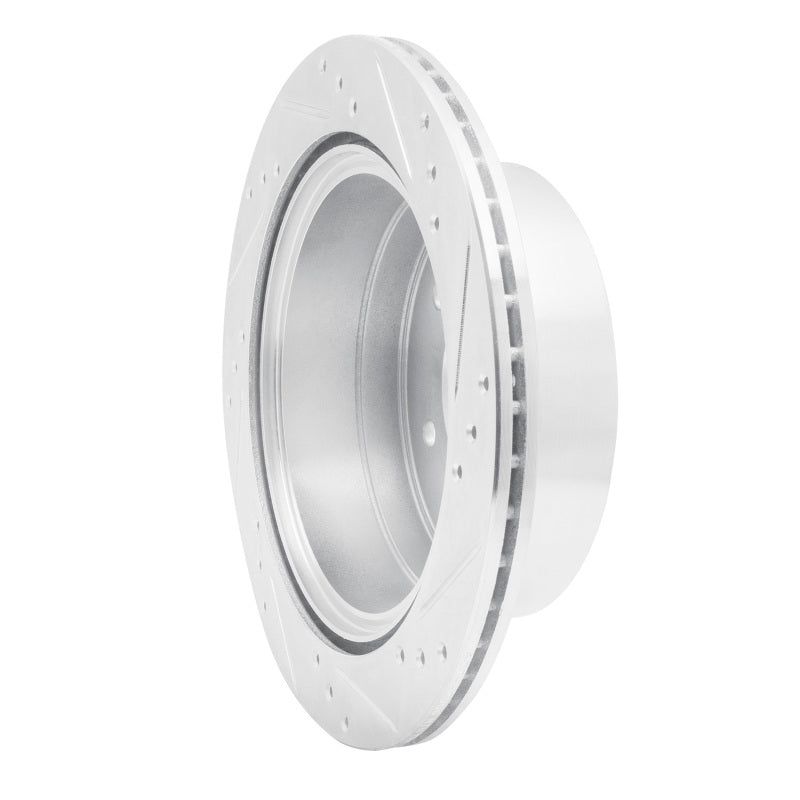 DFC 15-17 Mitsubishi Montero Limited (Mexico) Rear Left Drilled & Slotted Silver Brake Rotor