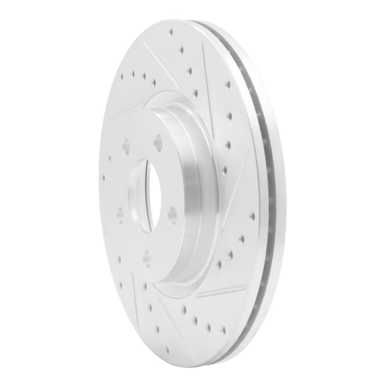 R1 04-19 Ford Escape Front Right Drilled & Slotted Silver Brake Rotor
