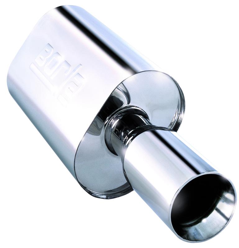 Borla Boomer Blow Torch Muffler Oval 2-1/4in x 4in Side Round Out