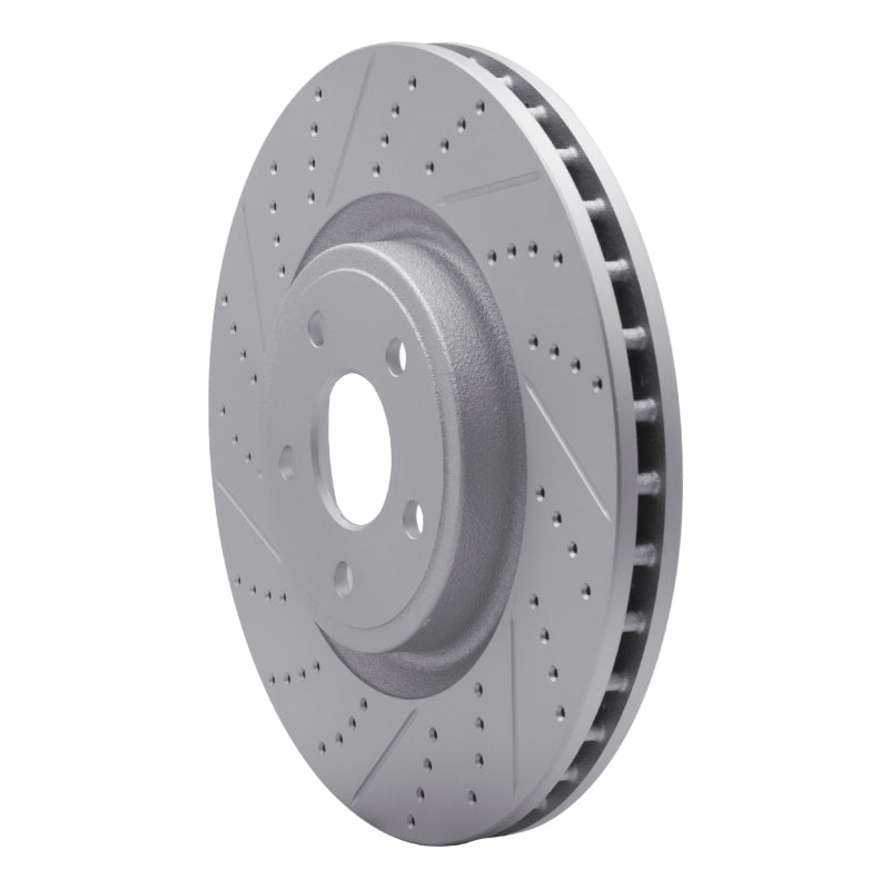 R1 12-25 Dodge Durango Front Left Drilled & Slotted Geo-Carbon Rotor