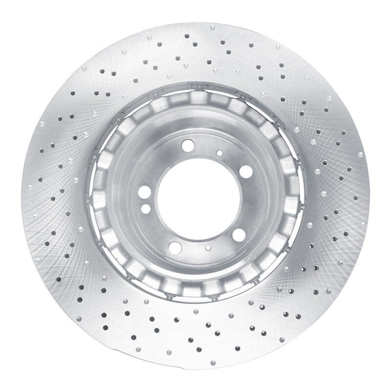 R1 15-17 Porsche 911 Left Rear Drilled Carbon Alloy GeoMET Rotor