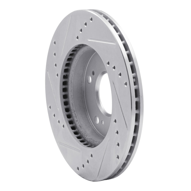 DFC 12-15 Acura ILX Front Right Drilled & Slotted Silver Brake Rotor