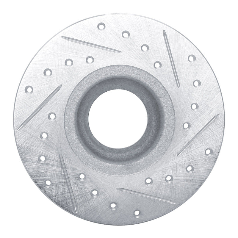 R1 63-79 Austin Healey Sprite Front Left Drilled & Slotted Silver Brake Rotor