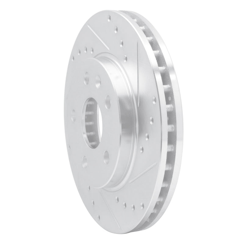 R1 11-16 Buick LaCrosse Front Right Drilled & Slotted Silver Brake Rotor