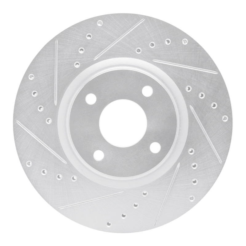 R1 18-22 Ford Ecosport Front Left Drilled & Slotted Silver Brake Rotor