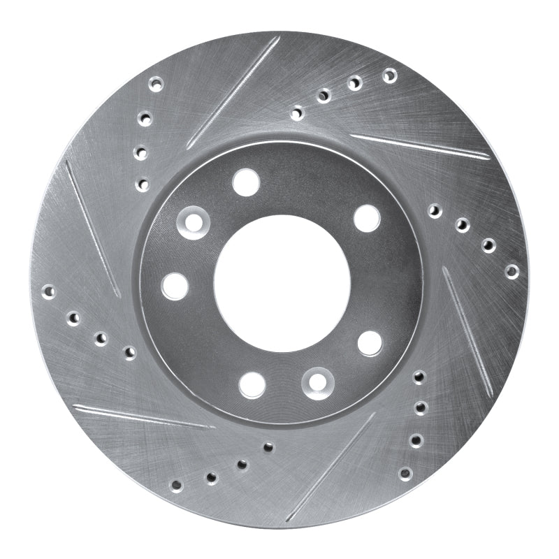 DFC 03-05 Kia Sedona Front Left Drilled & Slotted Silver Brake Rotor