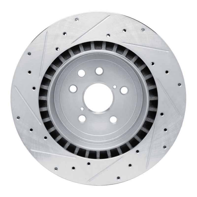 DFC 08-14 Lexus IS F Rear Right Drilled & Slotted Silver Brake Rotor