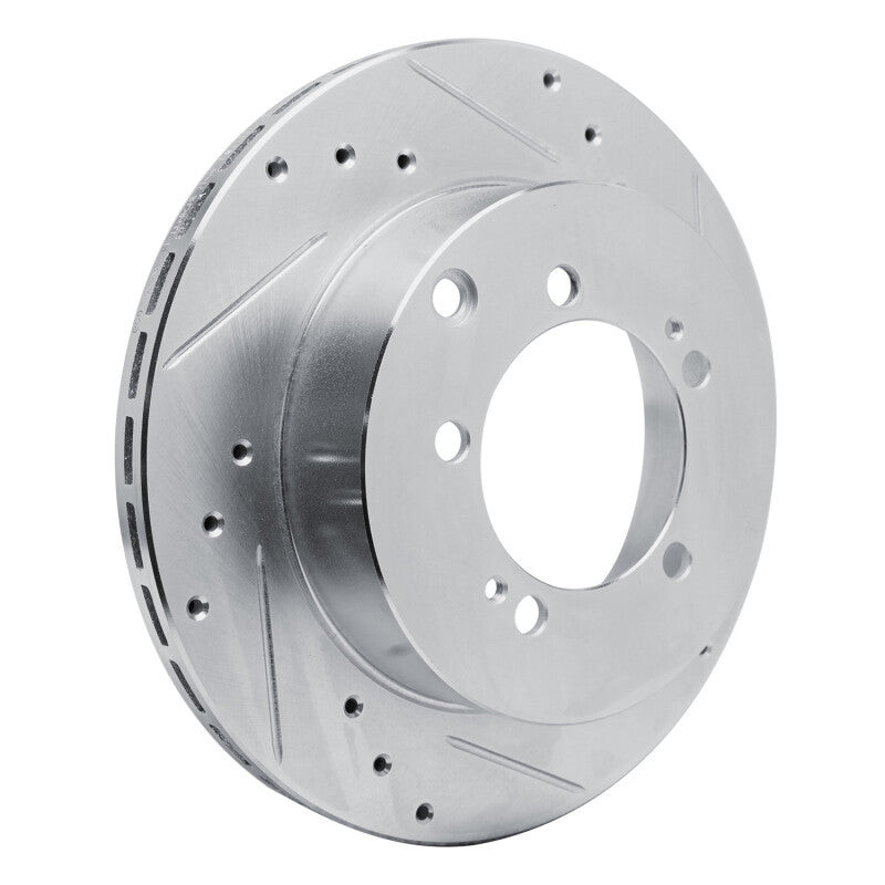 DFC 92-96 Mitsubishi Diamante Rear Right Drilled & Slotted Silver Brake Rotor