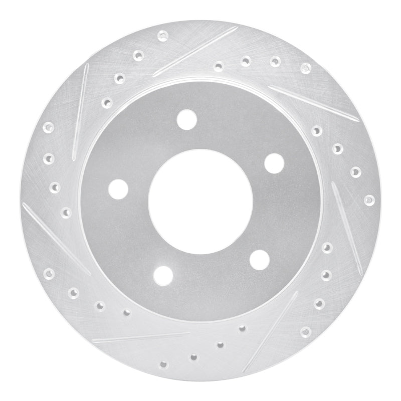 R1 90-02 Chevrolet ASTRO Front Left Drilled & Slotted Silver Brake Rotor