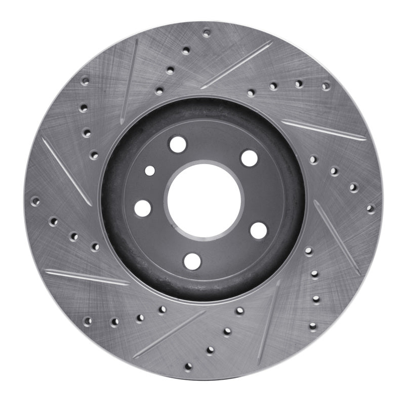 R1 13-20 Ford Special SERVICE POLICE Sedan Front Right Drilled & Slotted Silver Brake Rotor