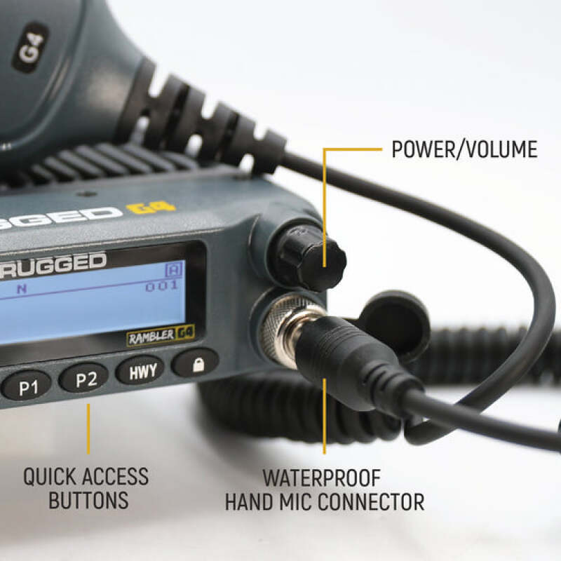 Rugged Radios Radio Kit Lite - Rambler G4 GMRS Mobile Radio with Stealth Antenna