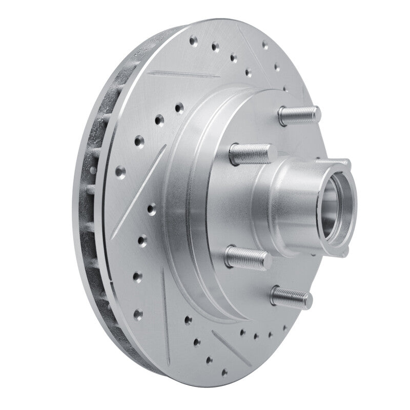 R1 94-02 Chevrolet Express 2500 Front Right Drilled & Slotted Silver Brake Rotor